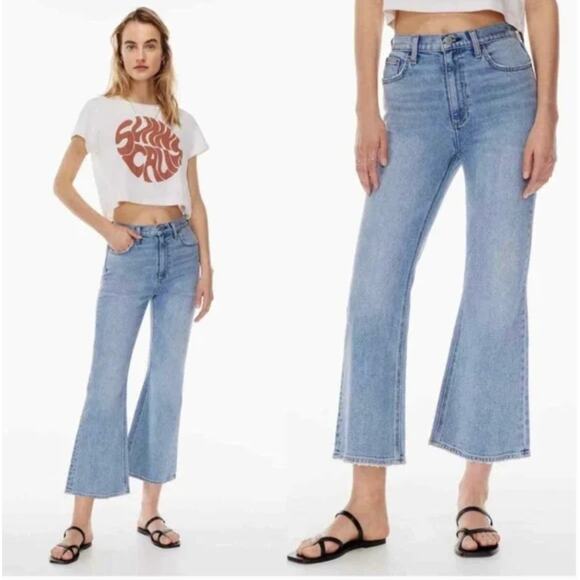 Denim Forum Twiggy High Rise Flare 28L size 29 Blue - Picture 1 of 7